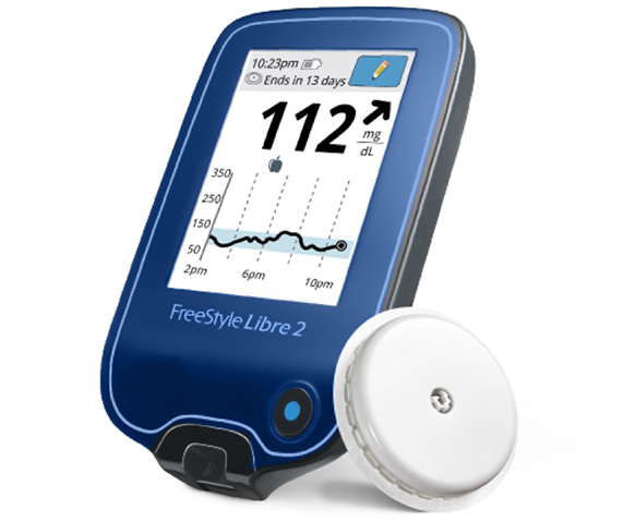 Blue Freestyle Libre 2 Continuous Glucose (CGM) Monitor